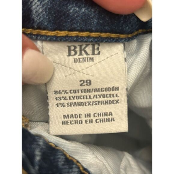 BKE Cargo denim shorts cut-off raw hem size 29 - Picture 4 of 8